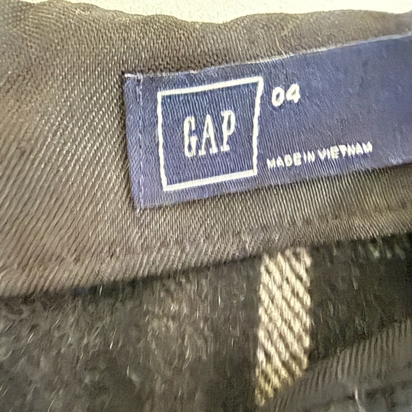 Gap Woman’s Wool Gray Plaid Mini Skit Size 4 Zipper Pockets - Picture 6 of 7